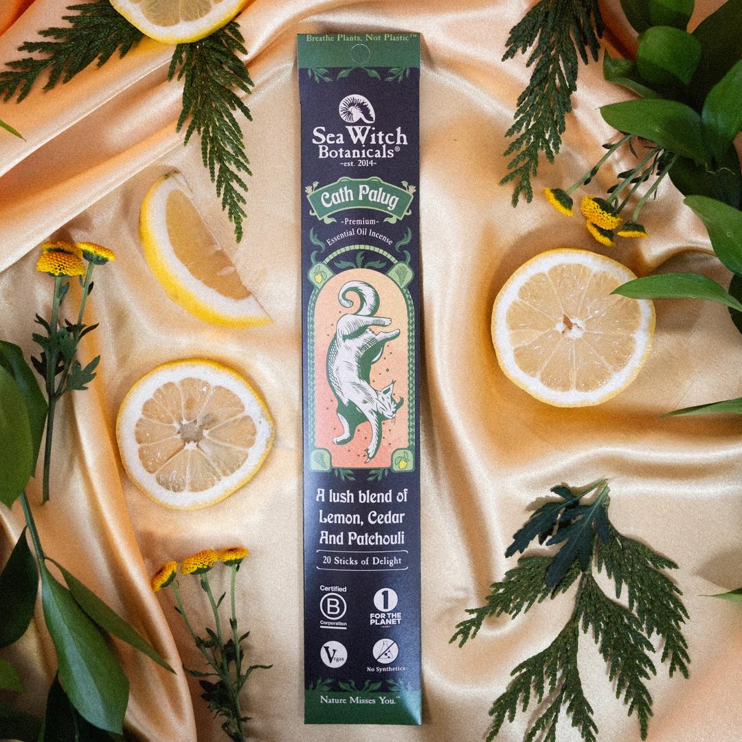 plants not plastic Cath Palug™ Incense: Lemon, Cedar, & Patchouli