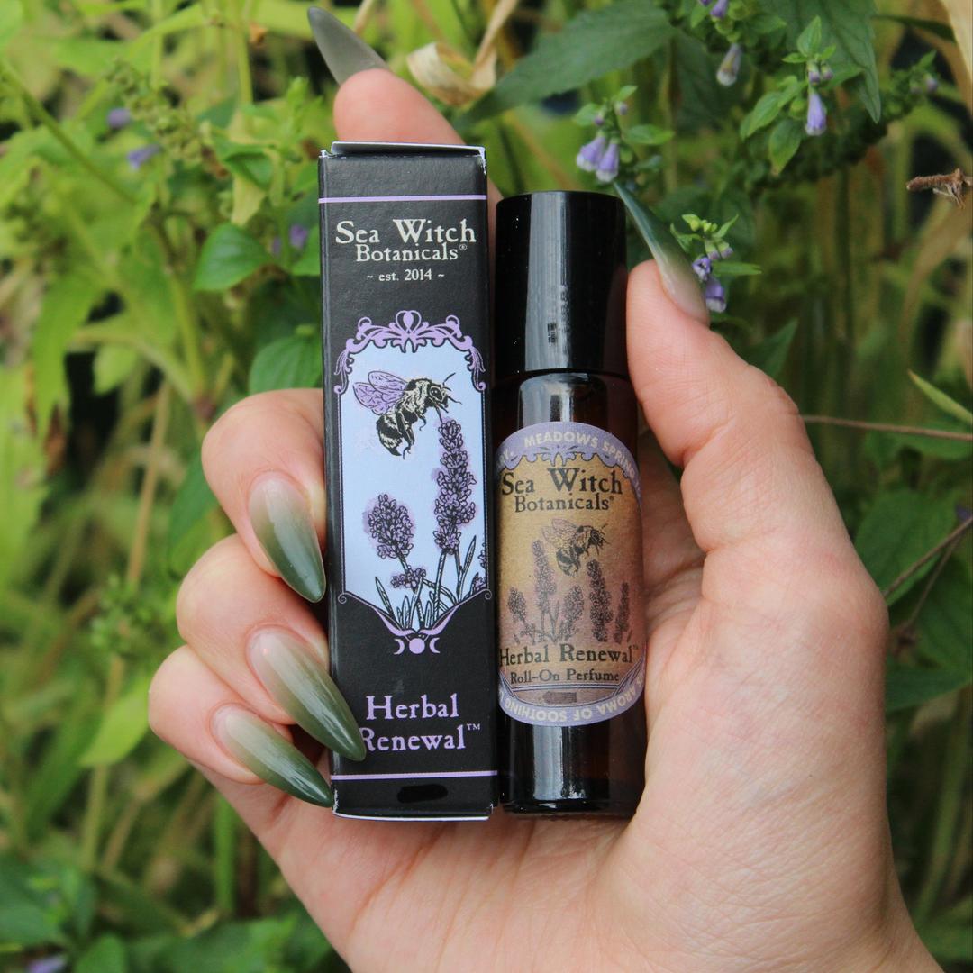Herbal Renewal Roll-On Perfume: Lavender & Rosemary – Sea Witch