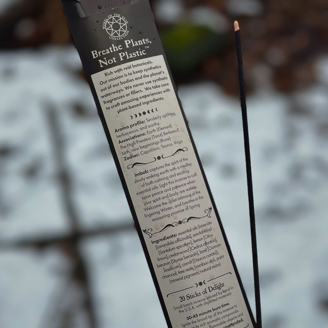 Imbolc Incense: with All-Natural Cedarwood, Sandalwood, Lemon, & Basil
