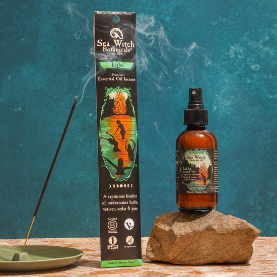 Litha Incense: with All-Natural Vetiver, Nutmeg, Cedar, & Spices