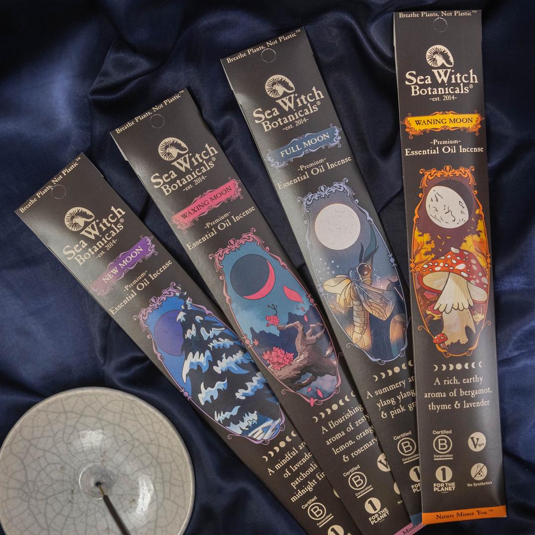 Moon Phase Incense Set: Essential Oil Home Aromas – Sea Witch