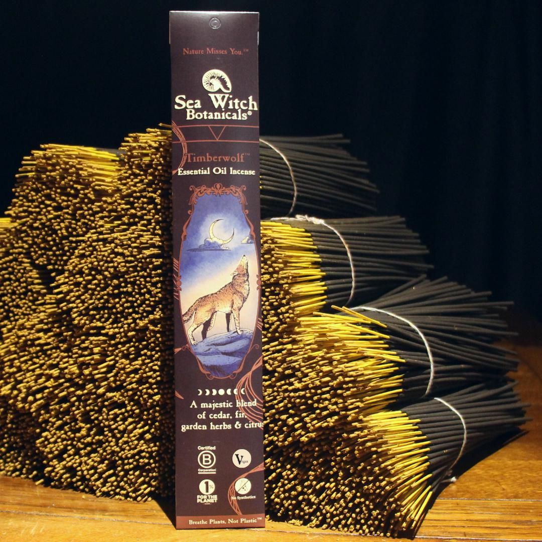 Timberwolf Incense: with All-Natural Mountain Forest Essential Oils