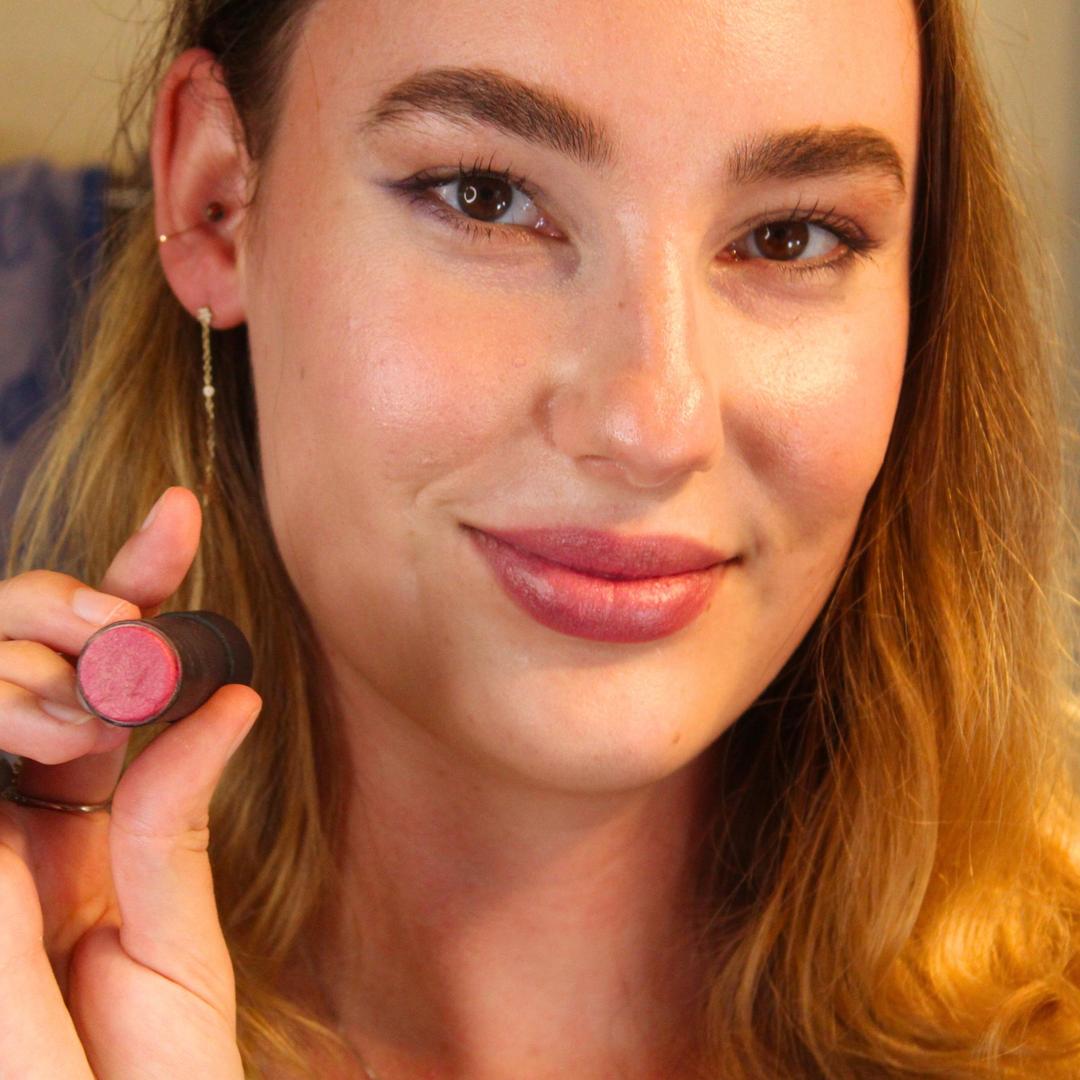 Dusty Rose Lipstick: Tinted Balm for Lips, Cheeks, & Eyelids