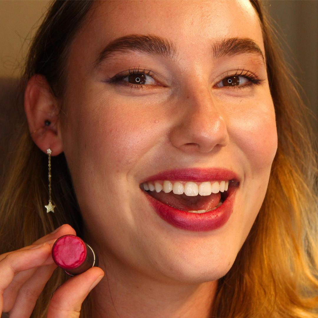 Magenta Lipstick: Tinted Balm for Lips, Cheeks, & Eyelids