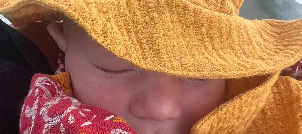 Baby Finn, sleeping with a witch hat