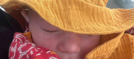 Baby Finn, sleeping with a witch hat