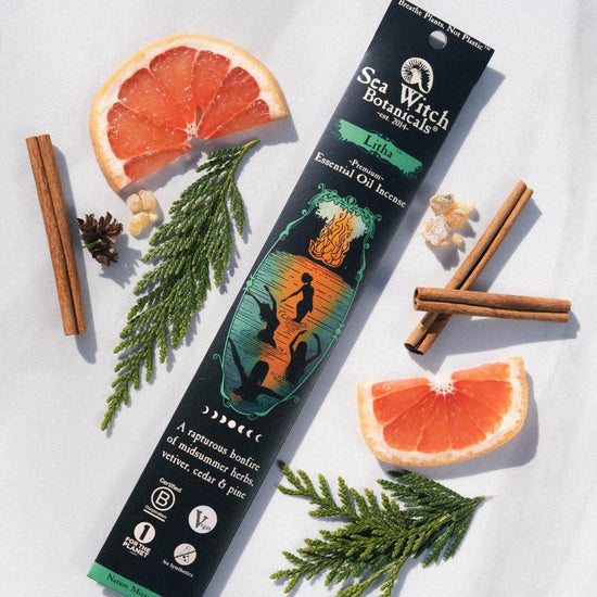 Litha Incense: with All-Natural Vetiver, Nutmeg, Cedar, & Spices