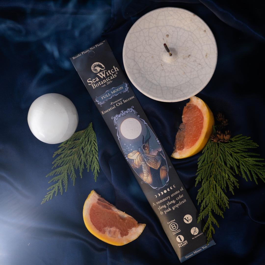 Full Moon Incense: with Grapefruit, Ylang Ylang, &amp; Cedarwood
