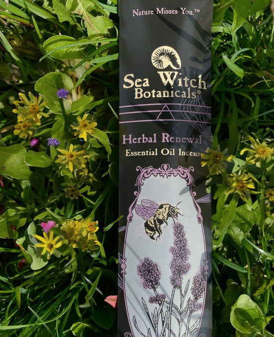 Herbal Renewal Incense: with All-Natural Lavender & Rosemary Essential Oil