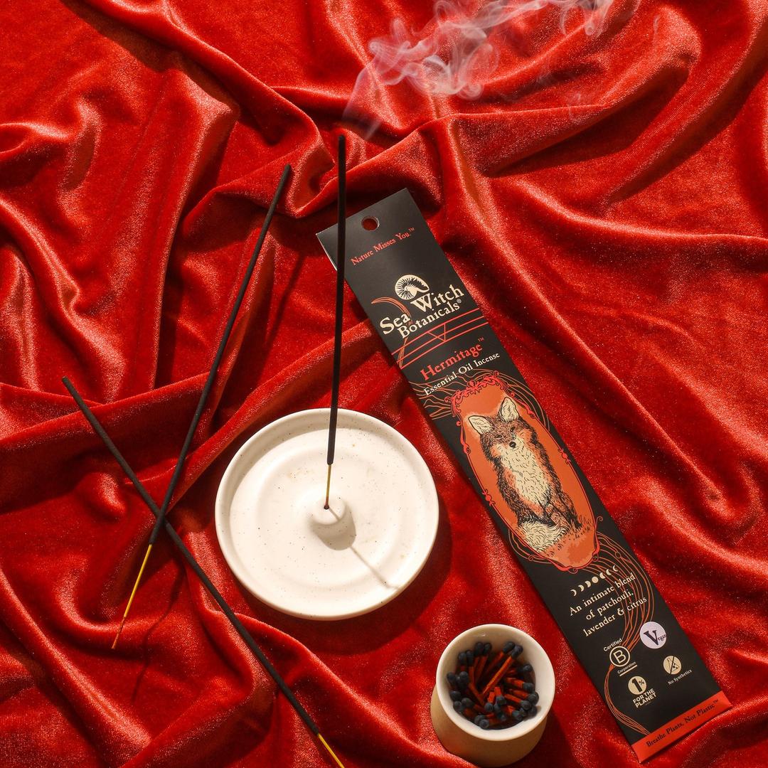 Hermitage Incense: with All-Natural Lavender, Patchouli, &amp; Citrus Essential Oils