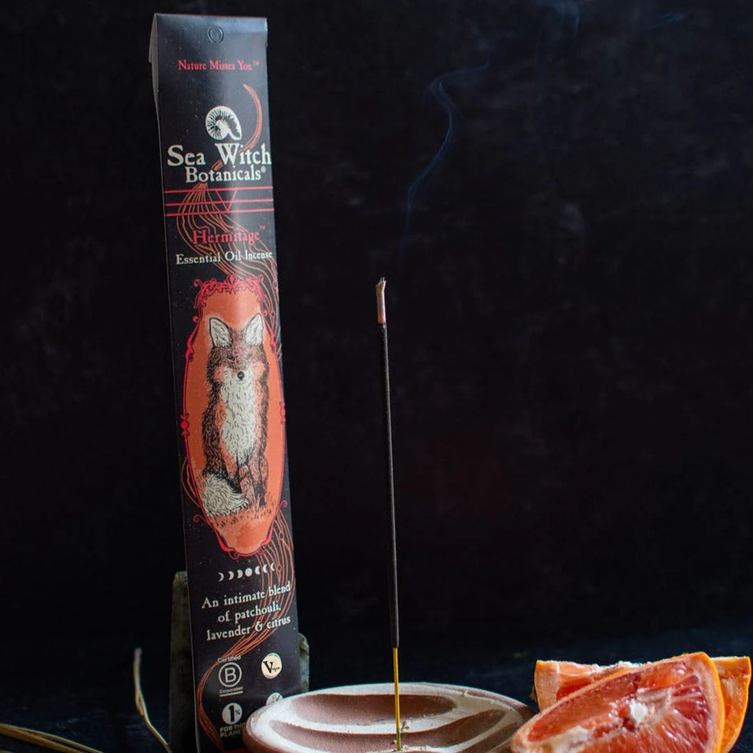 Hermitage Incense: with All-Natural Lavender, Patchouli, &amp; Citrus Essential Oils