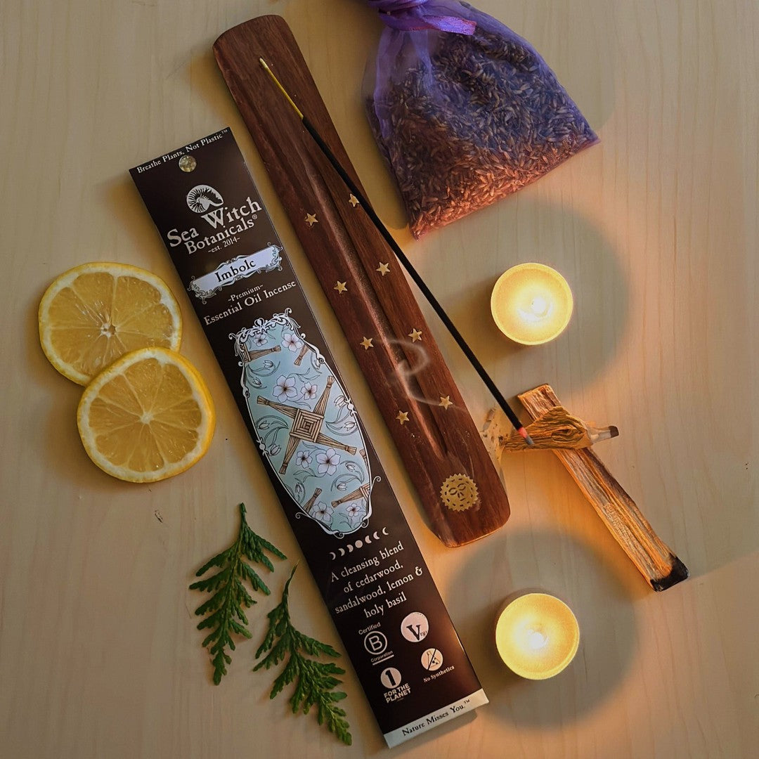 Imbolc Incense: with All-Natural Cedarwood, Sandalwood, Lemon, &amp; Basil