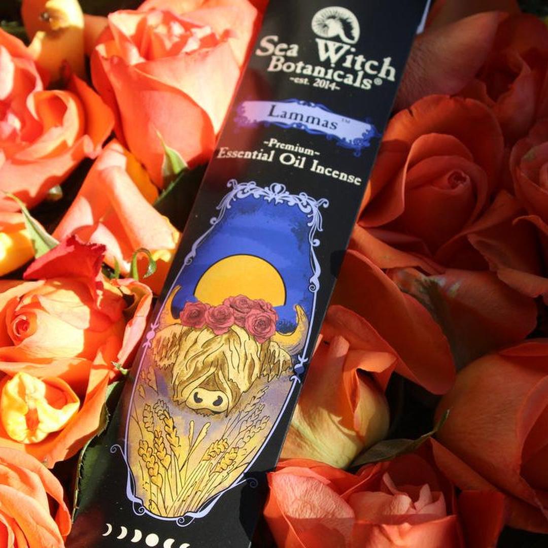 Lammas Incense: with All-Natural Sandalwood, Rose, &amp; Frankincense Essential Oils