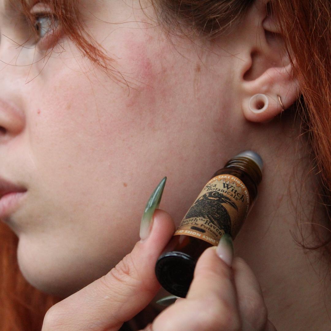 Quoth the Raven Roll-On Perfume with Orange, Cinnamon, &amp; Clove