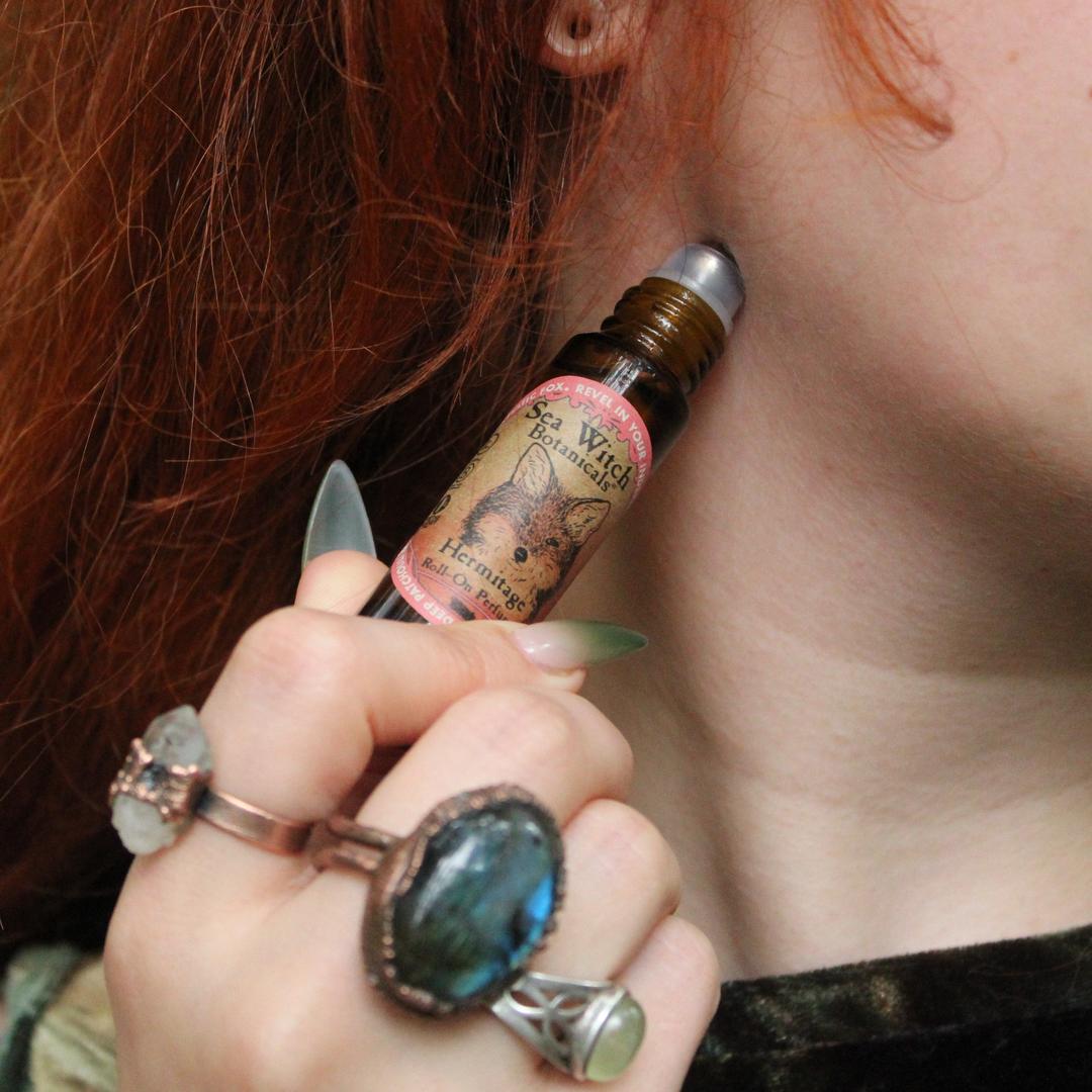 Hermitage Roll-On Perfume with Patchouli, Grapefruit, &amp; Rose