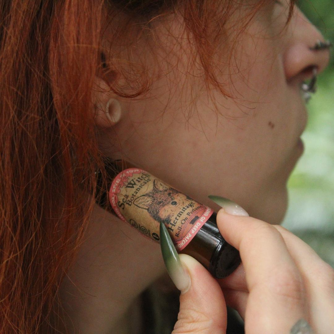 Hermitage Roll-On Perfume: Patchouli, Grapefruit, & Rose Essential