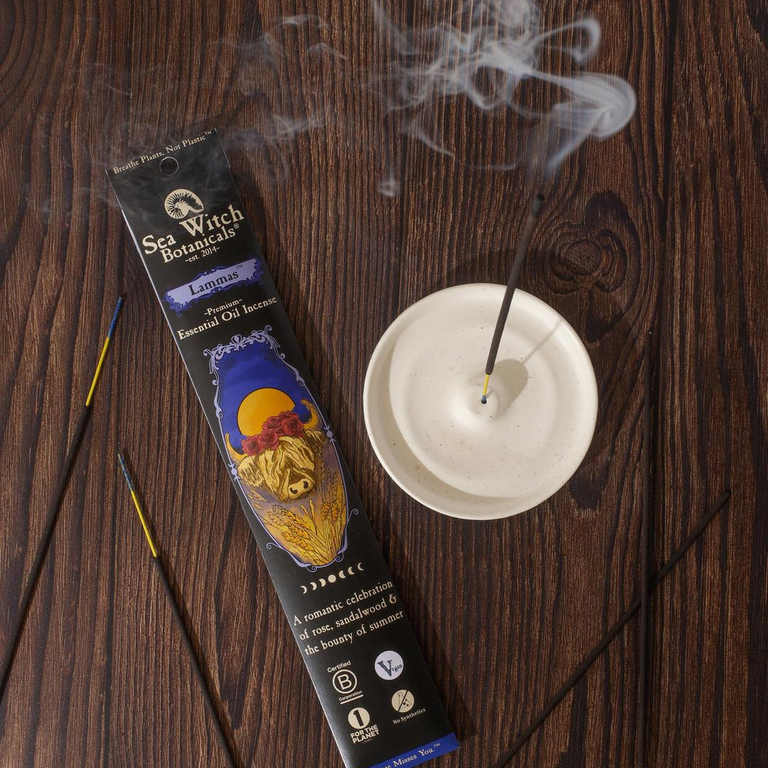 Lammas Incense: with All-Natural Sandalwood, Rose, &amp; Frankincense Essential Oils