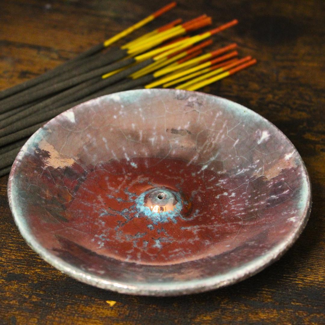 Clay &amp; Copper Incense Holders