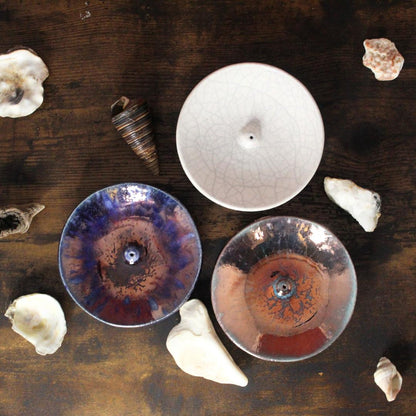 Clay &amp; Copper Incense Holders