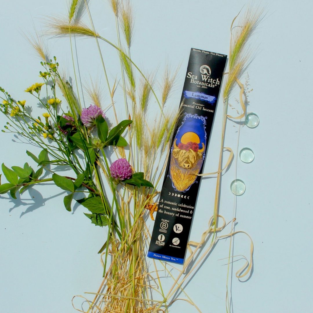 Lammas Incense: with All-Natural Sandalwood, Rose, &amp; Frankincense Essential Oils