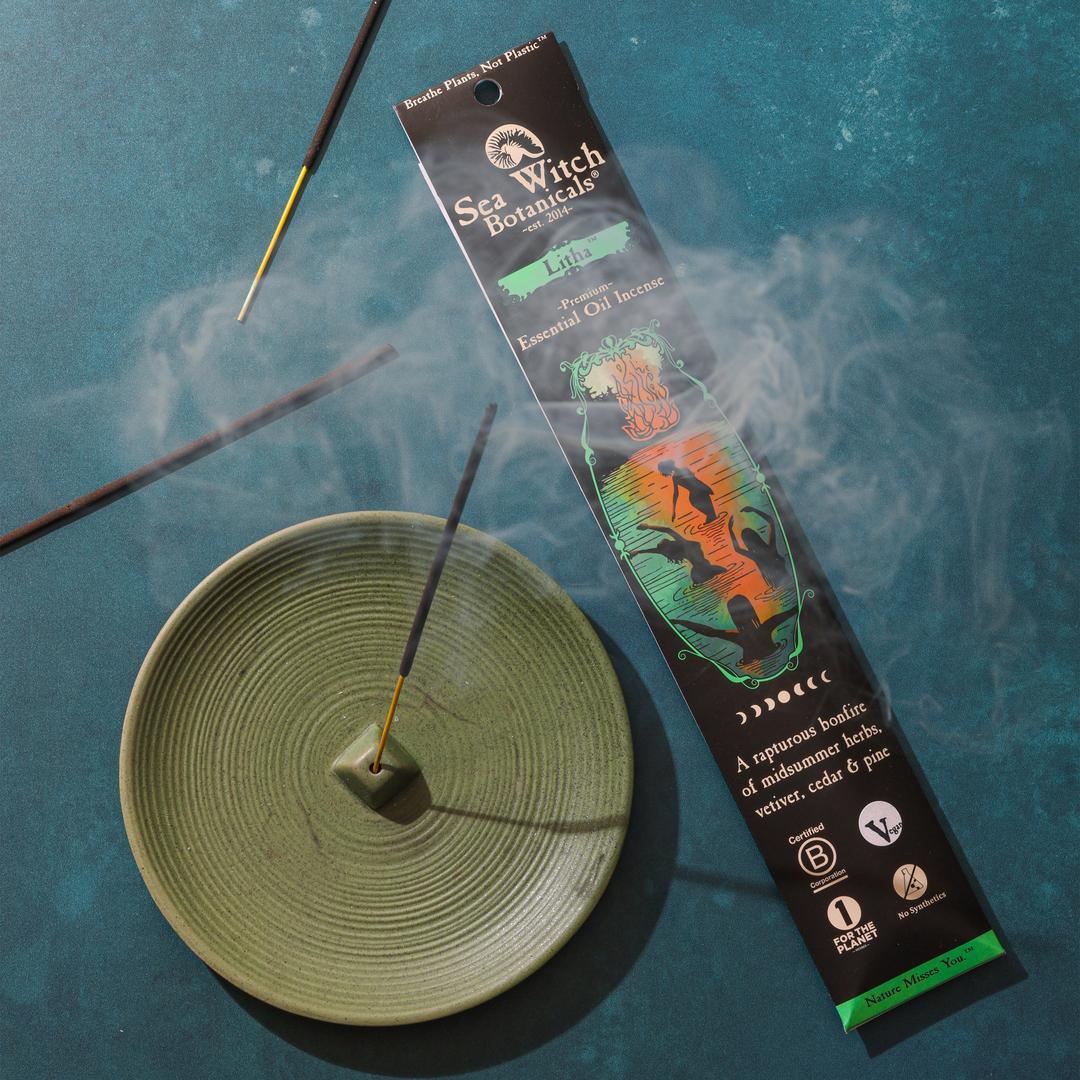 Litha Incense: with All-Natural Vetiver, Nutmeg, Cedar, &amp; Spices