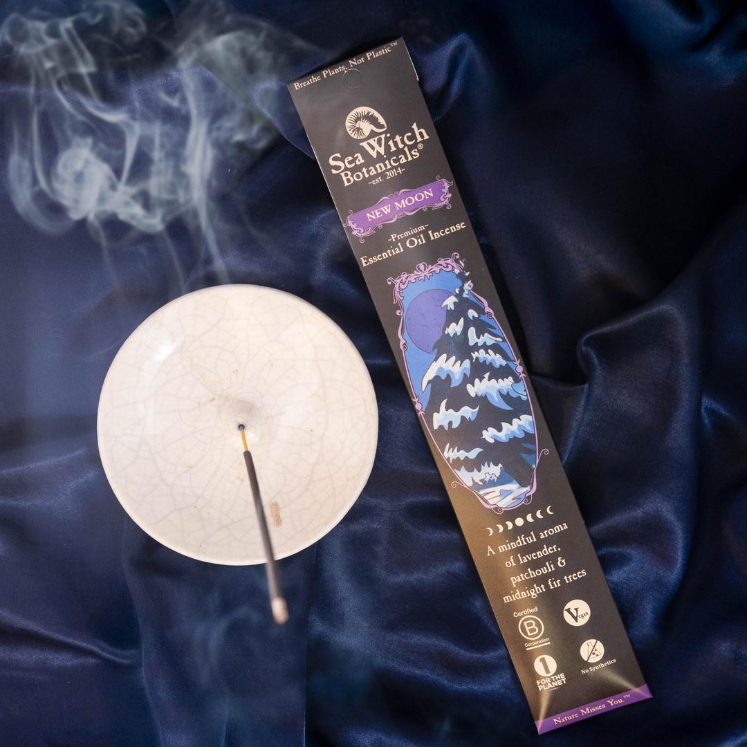 New Moon Incense: with Lavender, Patchouli, & Fir Essential Oil