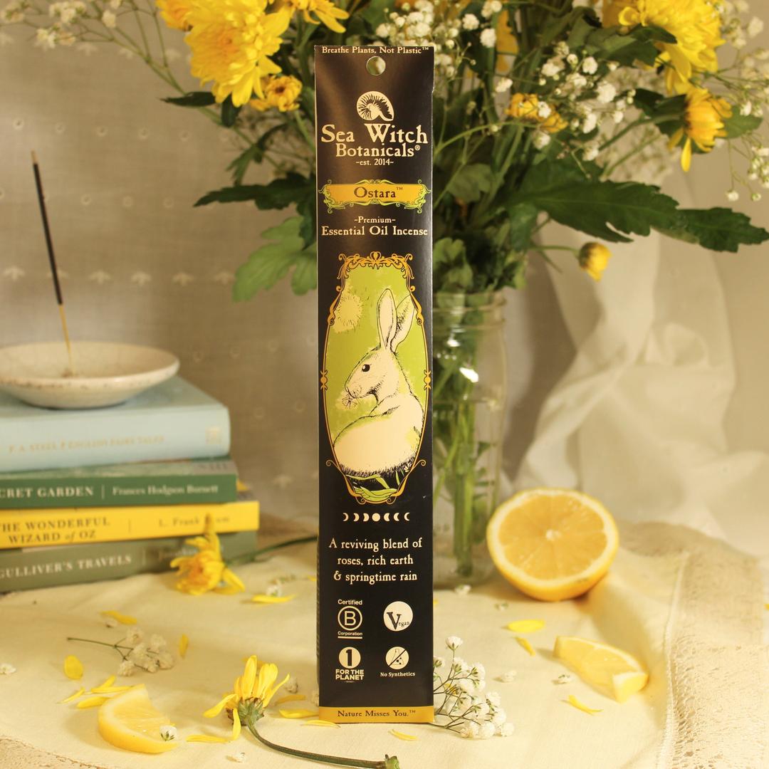 Ostara Incense: with All-Natural Camphor, Rose Geranium, Herbs, & Spic