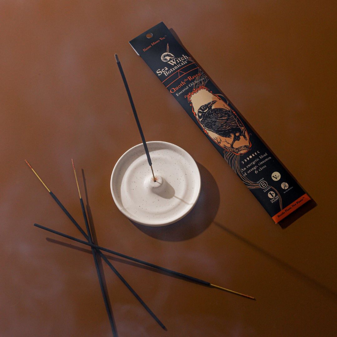 Quoth the Raven Incense: with All-Natural Orange, Cinnamon, &amp; Clove Essential Oils