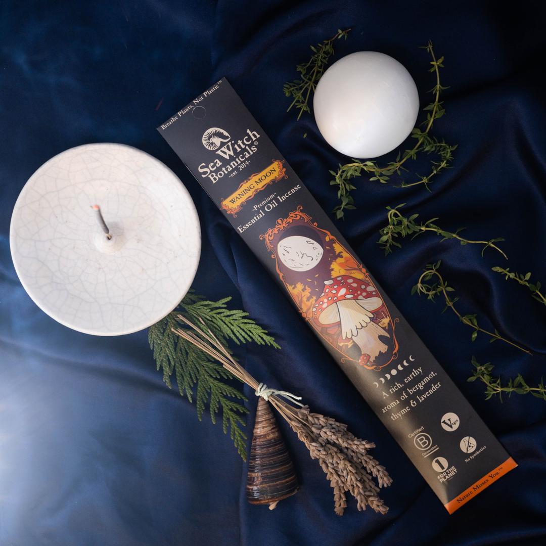 Waning Moon Incense: Bergamot, Lavender, & Thyme Essential Oils