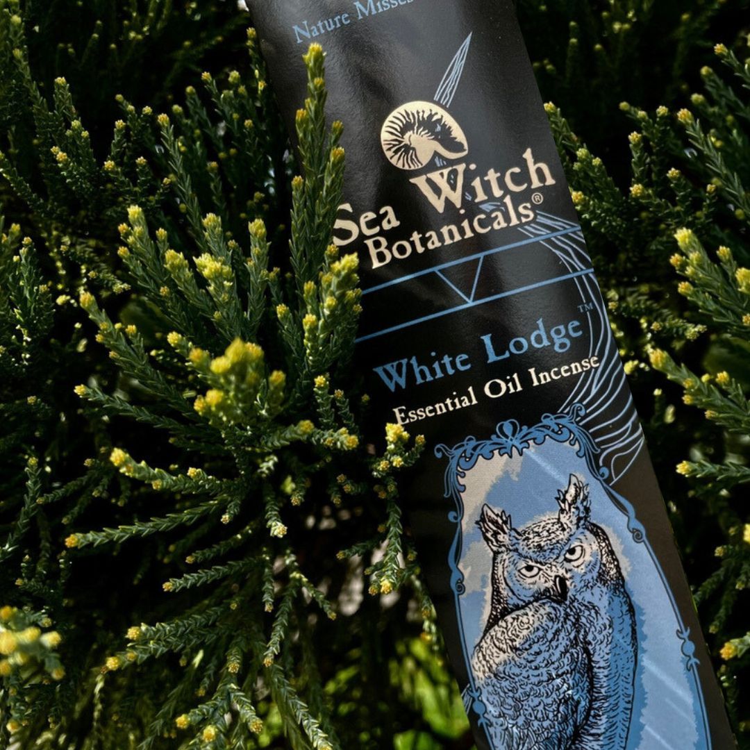 White Lodge Incense: with All-Natural Fir Needle &amp; Cedarwood Atlas Essential Oils