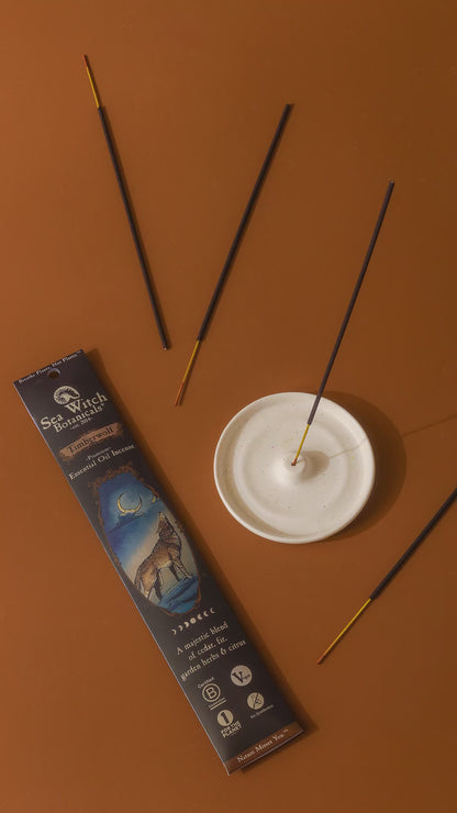 Timberwolf Incense: with All-Natural Mountain Forest Essential Oils