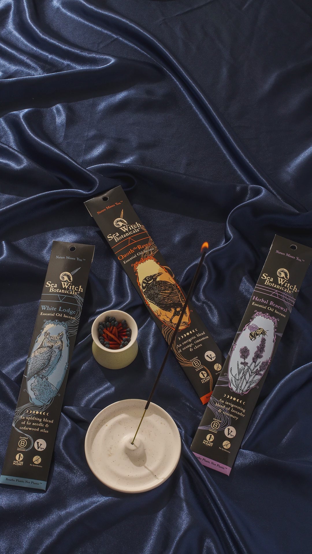 Take Flight Triad: Essential Oil Incense Starter Set – Sea Witch
