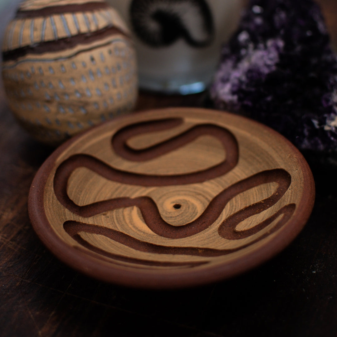 Red Clay Incense Holders by Twig Earthgoods
